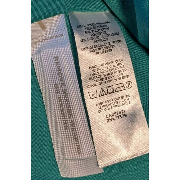 Ann Taylor Womens Kelly Green Tweed Blazer Sz 0 Fringe Career Pockets Preppy N52 - Picture 10 of 10